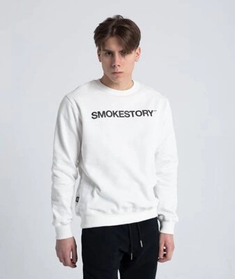 Smoke Story RAGLAN STRAIGHT Bluza bez kaptura Biały Śmietankowy