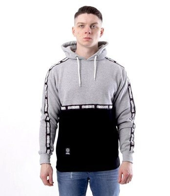 Mass-Mass DNM bluza Sweatshirt Line Hoody Szaro Czarna