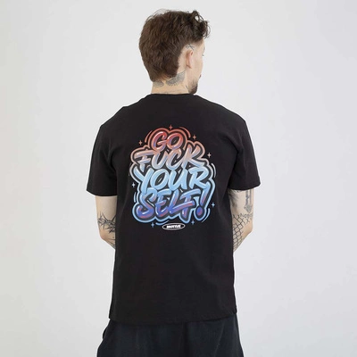 Koszulka Motive Yourself Back Blue Red Logo czarna