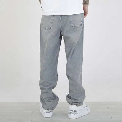 Spodnie Baggy I8 Denim BAG96 niebieskie z brązem 