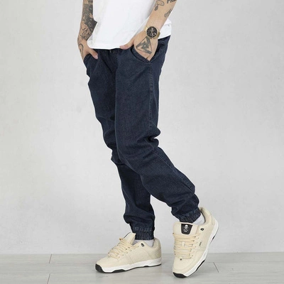 Spodnie Jogger Ganja Mafia Jeans Podpis Gold granatowe