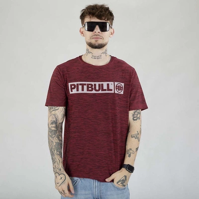 Koszulka Pit Bull Casual Hilltop bordowa melanż