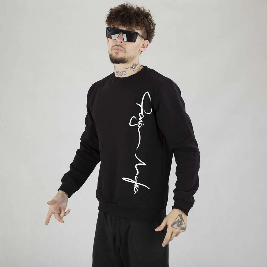 Bluza Ganja Mafia Crewneck Podpis Big czarna