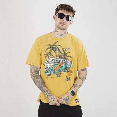 Koszulka Pit Bull Open Beach washed żółta