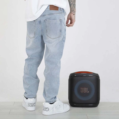 Spodnie Tapered Prosto Serif niebieskie