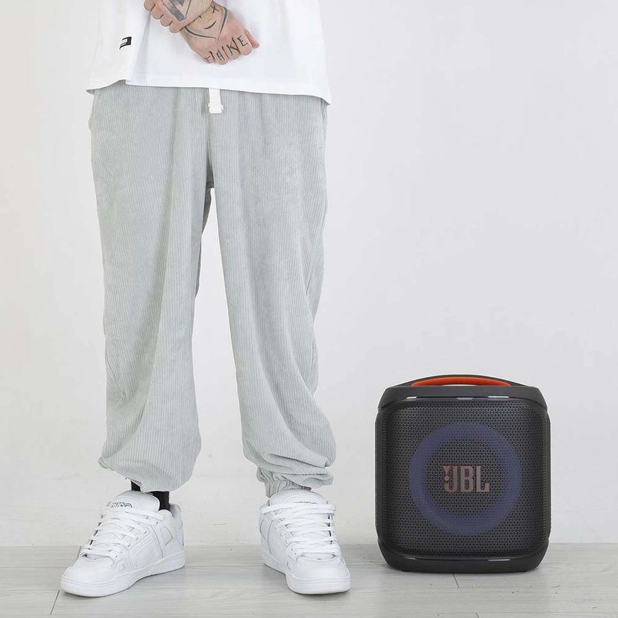 Spodnie Dresowe Jigga Wear Sztruksowe Cord szare