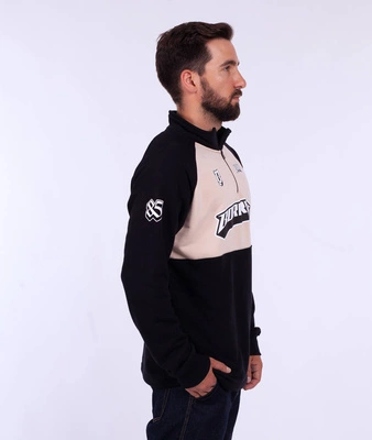 Biuro Ochrony Rapu Bluza Stójka Czarny/Beżowy