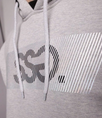 Smoke Story HOLOGRAM Bluza z Kapturem Jasny Szary