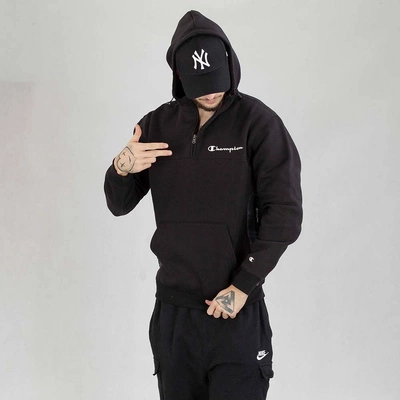 Bluza Champion Hoodie Jacquard Tape Half Zip 219095 czarna