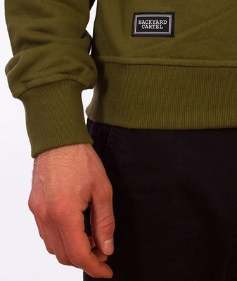Backyard Cartel-Label Logo Crewneck Bluza Khaki