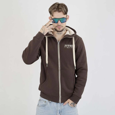 Bluza Pit Bull Z Kapturem ZIP Ruffin Detroit brązowa