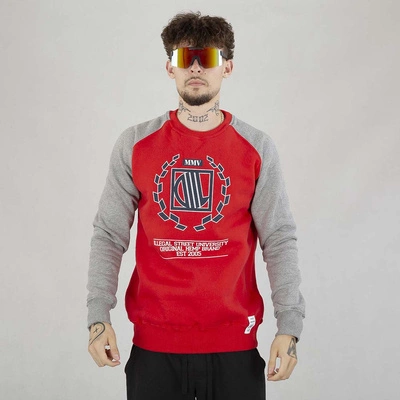 Bluza Crewneck Diil Gang Reglan Laur czerwono szara