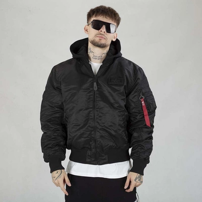  Kurtka Alpha Industries MA-1 ZH Back Print 128113 czarno biała