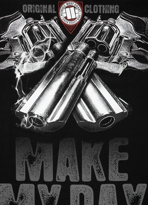 Koszulka Pit Bull Middle Make My Day czarna