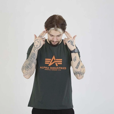 Koszulka Alpha Industries Basic 100501 ciemna zielona