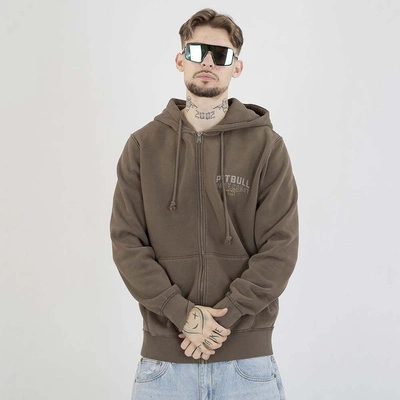 Bluza Pit Bull Hoodie ZIP Santa Muerte szarobrązowa