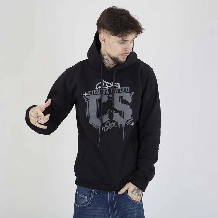 Bluza Hoodie Ciemna Strefa Gotyk Graffiti czarna