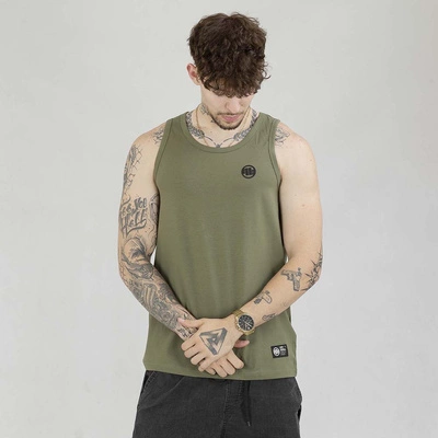 Tank Top Pit Bull Slim Fit Small Logo oliwkowy