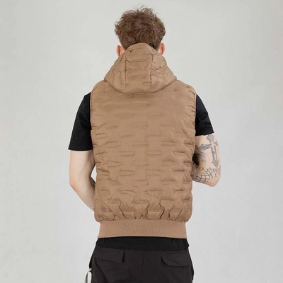 Bezrękawnik Pit Bull brązowy z kapturem