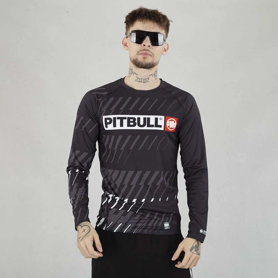 Long Pit Bull Rashguard Street Dog czarny