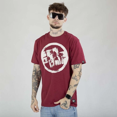 Koszulka Pit Bull Logo Palms bordowa