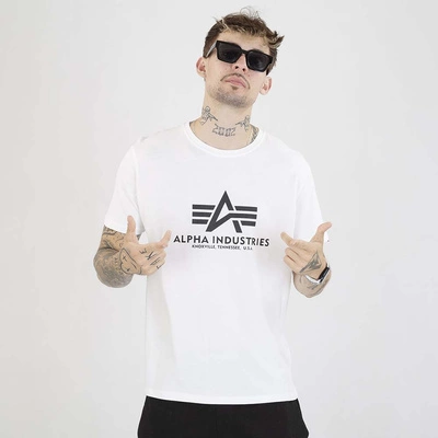 Koszulka Alpha Industries Basic 100501 biała czarna