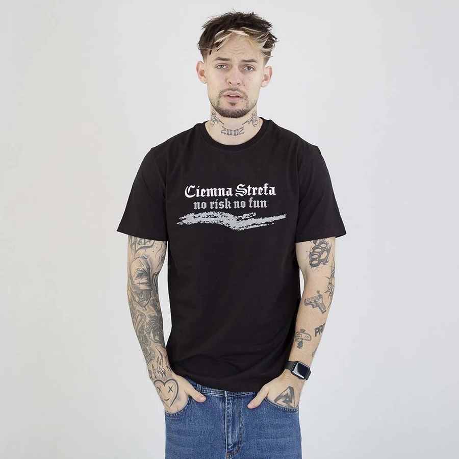 Koszulka Ciemna Strefa No Risk No Fun czarna