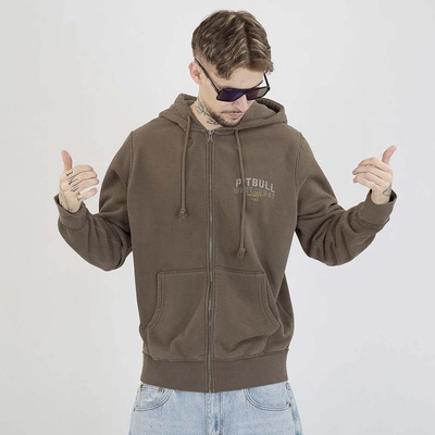 Bluza Pit Bull Hoodie ZIP Santa Muerte szarobrązowa