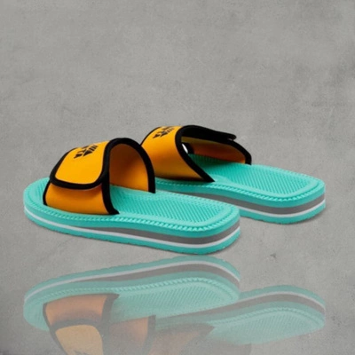 Kubota Klapki Rzep turkusowo pomarańczowe