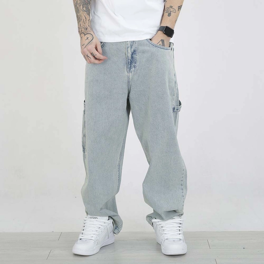 Spodnie Mass Jeans Extra Baggy Fit Wall jasne niebieskie