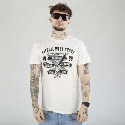 Koszulka Pit Bull Slim Fit Oldschool Razor biała