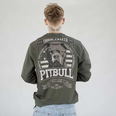 Bluza Pit Bull Crewneck Troublemaker zielona