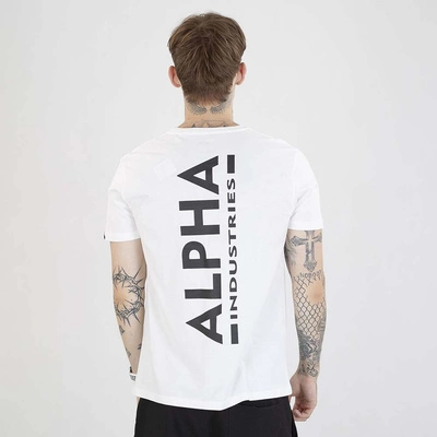 Koszulka Alpha Industries Back Paint 128507 biała