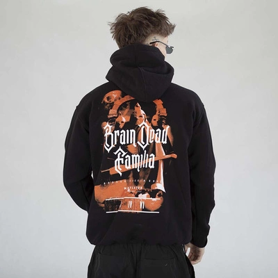 Bluza Brain Dead Familia Kat czarna