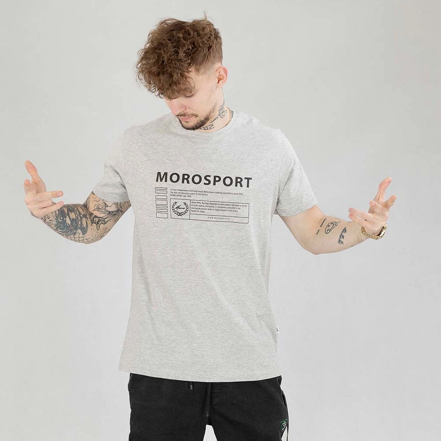 Koszulka Moro Sport Moro Rectangle Dark jasno szara