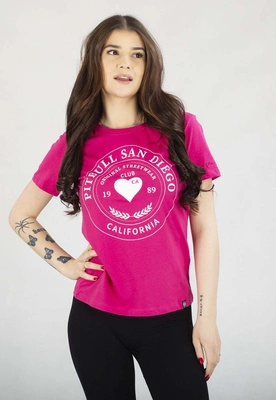 Koszulka Pit Bull Slim Fit Pitbull Heartie różowy
