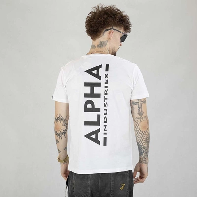 Koszulka Alpha Industries Back Print 1285027 biała