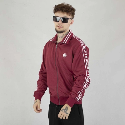 Bluza Pit Bull Crewneck Zip Tape Logo bordowa