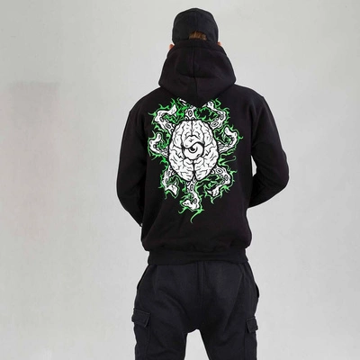 Bluza Brain Dead Familia Hoodie Ośmiornica czarno zielona
