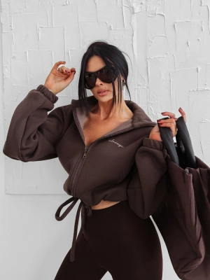 Bluza Olavoga Hoodie ZIP Linos brązowa