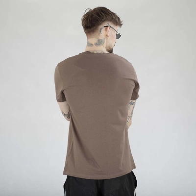Koszulka Alpha Industries Basic Small Logo 188505 brązowa