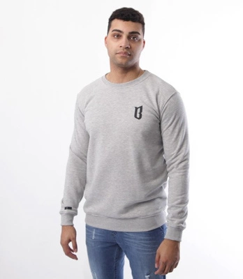 Biuro Ochrony Rapu-Classic BorCrew Bluza Jasny Szary