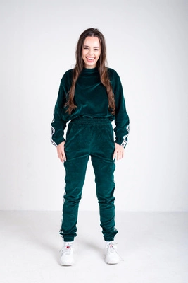 Dresy ATR Wear Welurowe ATR butelkowa zieleń