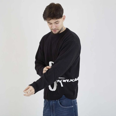 Sweter Stoprocent Tag Frontback czarny