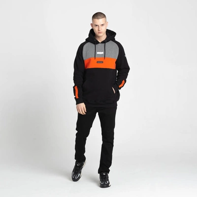 Biuro Ochrony Rapu BORCREW LINES Bluza z kapturem Czarny