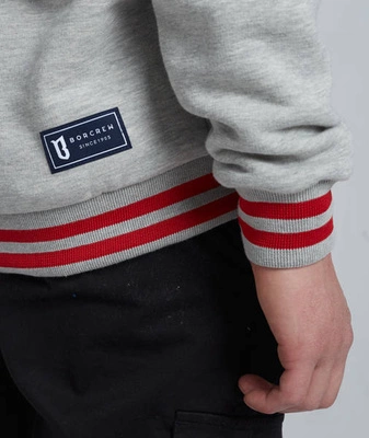 Bluza Hoodie Biuro Ochrony Rapu REGLAN BULLS Szara