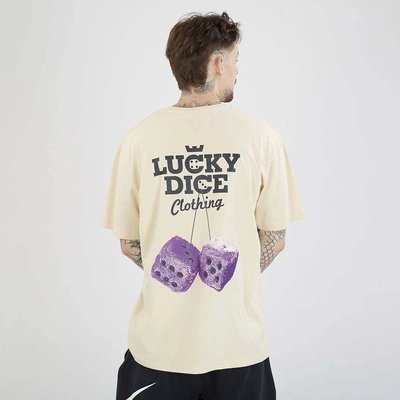 Koszulka Lucky Dice Baggy Lucky Dice Truck beżowa
