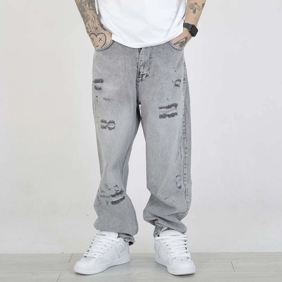 Spodnie Baggy I8 Denim BAG97 jasne szare