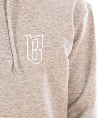 Biuro Ochrony Rapu-Classic Borcrew Outline Bluza Kangurka Kaptur Jasny Szary