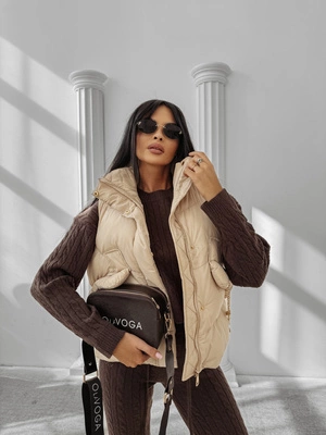 Bezrękawnik Damski Olavoga Rain beżowa